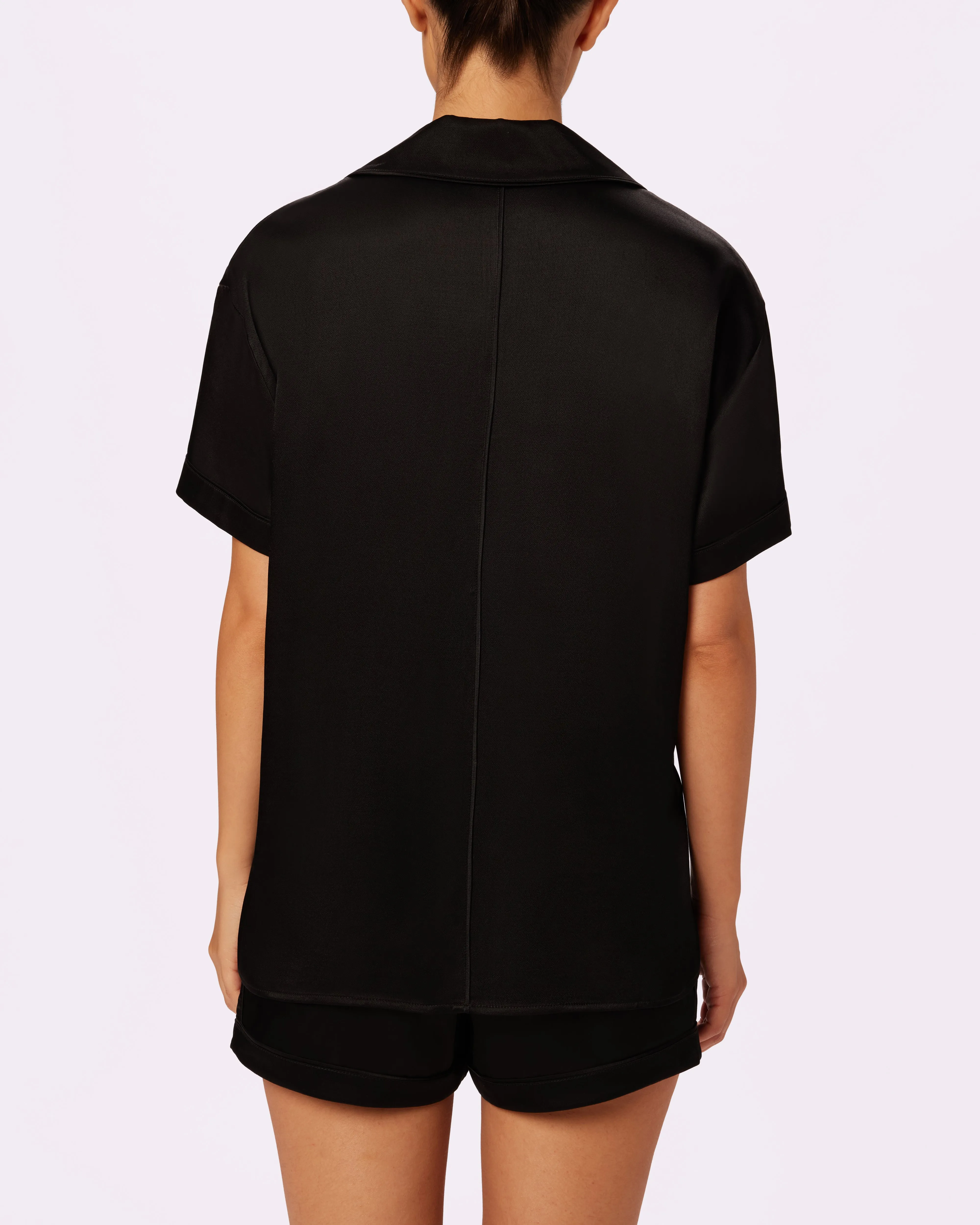 Luxe Dreams Short Sleeve Button Up | Plush Satin | Archive (Eightball) sold by Parade product image thumbnail 5