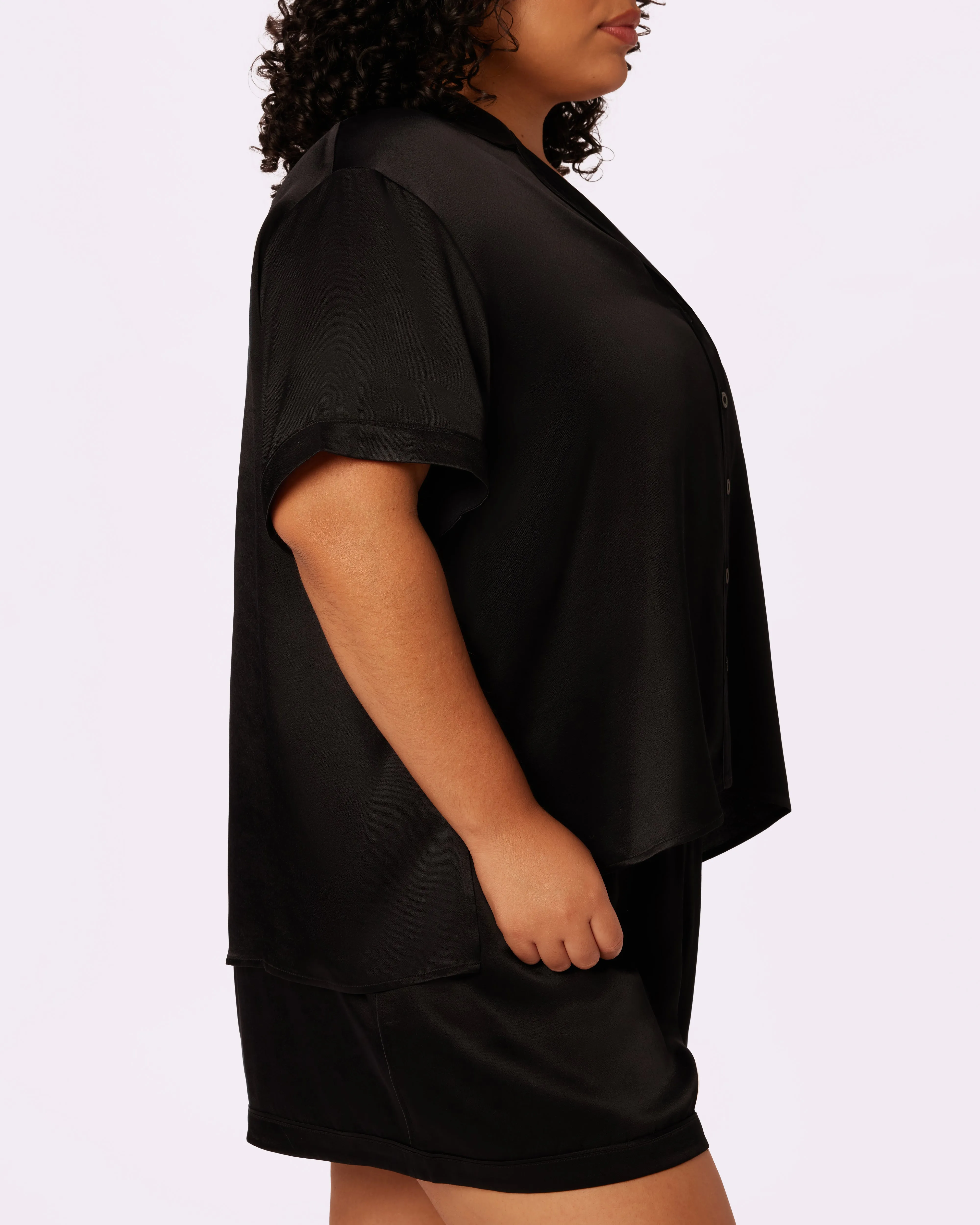 Luxe Dreams Short Sleeve Button Up | Plush Satin | Archive (Eightball) sold by Parade product image thumbnail 4