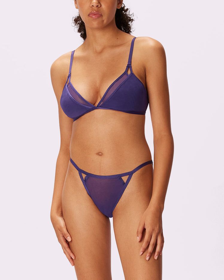 XL Strappy Cheeky with Cutout | Silky Mesh | Archive (Acai) sold by Parade product image thumbnail 5