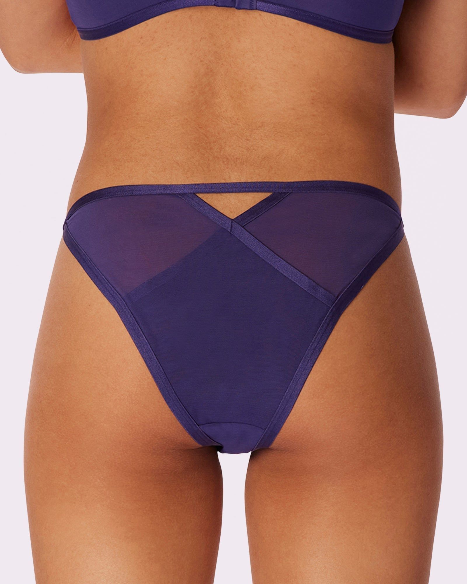 XL Strappy Cheeky with Cutout | Silky Mesh | Archive (Acai) sold by Parade product image thumbnail 4