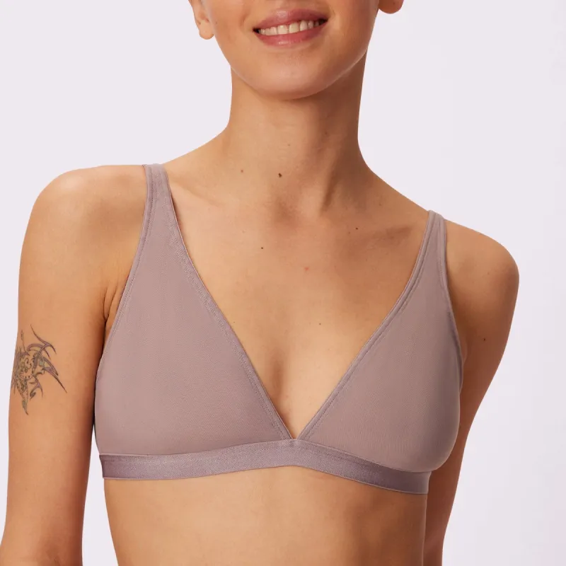 3+ Plunge Bralette | Silky Mesh | Archive (Sandcastle) sold by Parade
