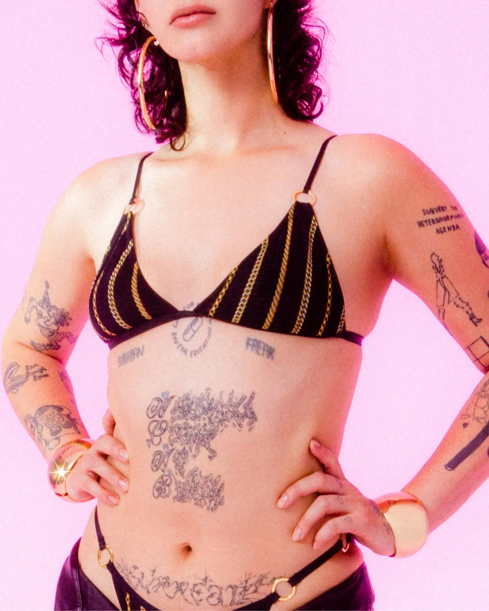 Triangle Bralette Hardware | Silky Mesh | Archive (Treasure) sold by Parade