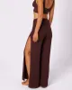 Comfort Rib Wide Leg Slit Pants | Lush Rib | Archive (Pretzel) sold by Parade
