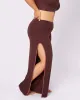Comfort Rib Wide Leg Slit Pants | Lush Rib | Archive (Pretzel) sold by Parade