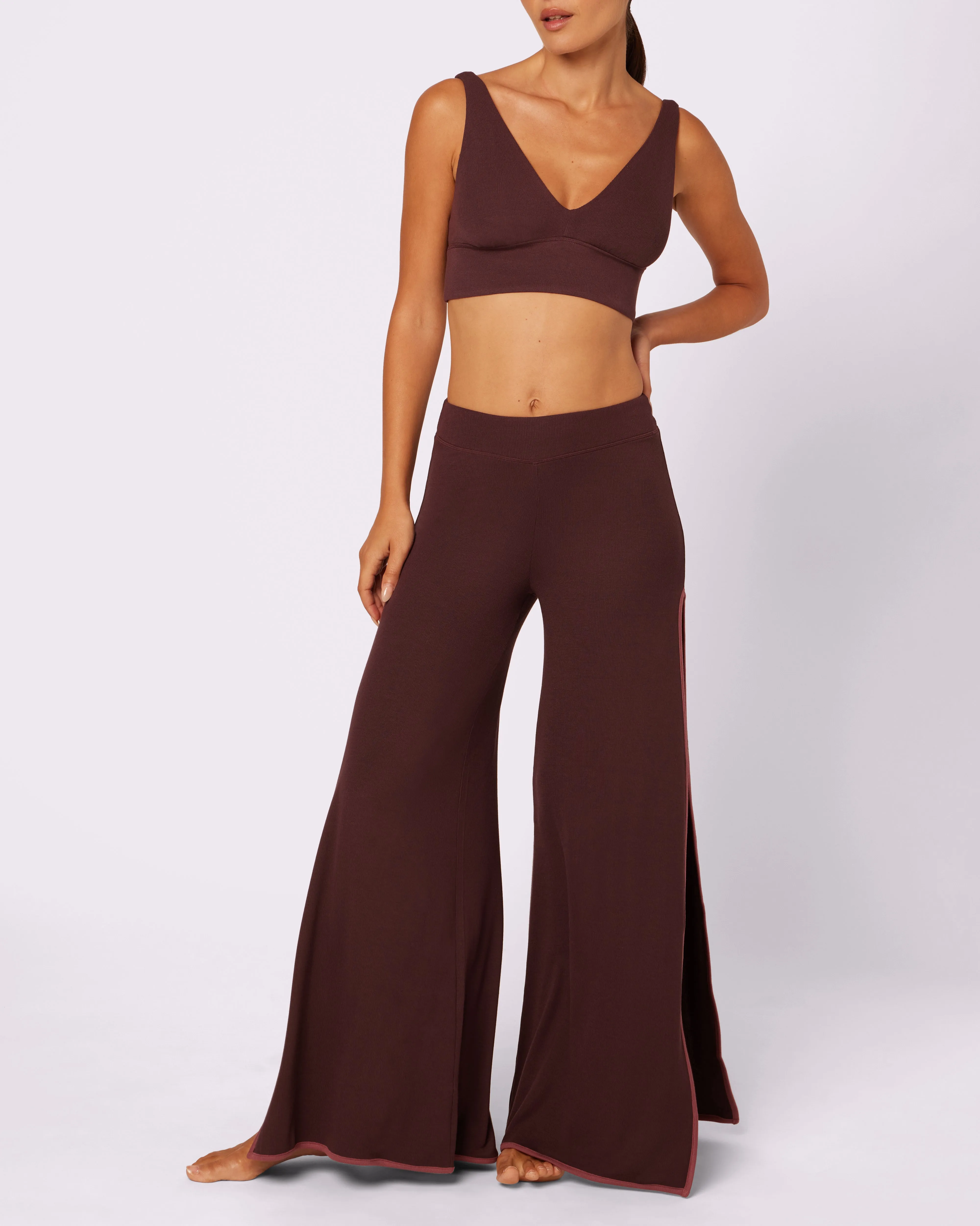 Comfort Rib Wide Leg Slit Pants | Lush Rib | Archive (Pretzel) sold by Parade product image thumbnail 3