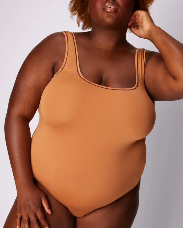 Vintage Fit Bodysuit | New:Cotton | Archive (Choco Chip) sold by Parade