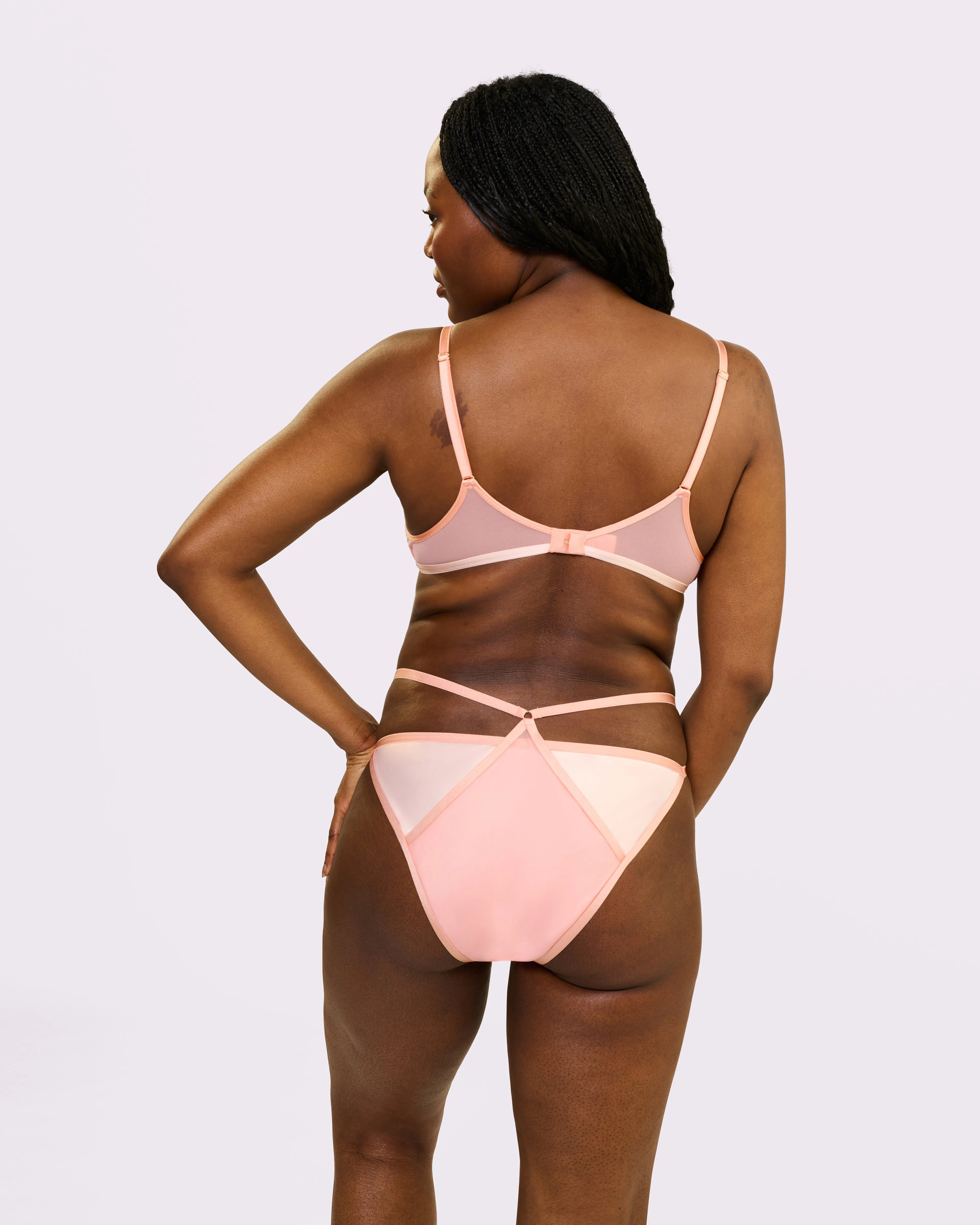Super Strappy Bralette | Glow Satin | Archive (Pink Sands) sold by Parade product image thumbnail 3