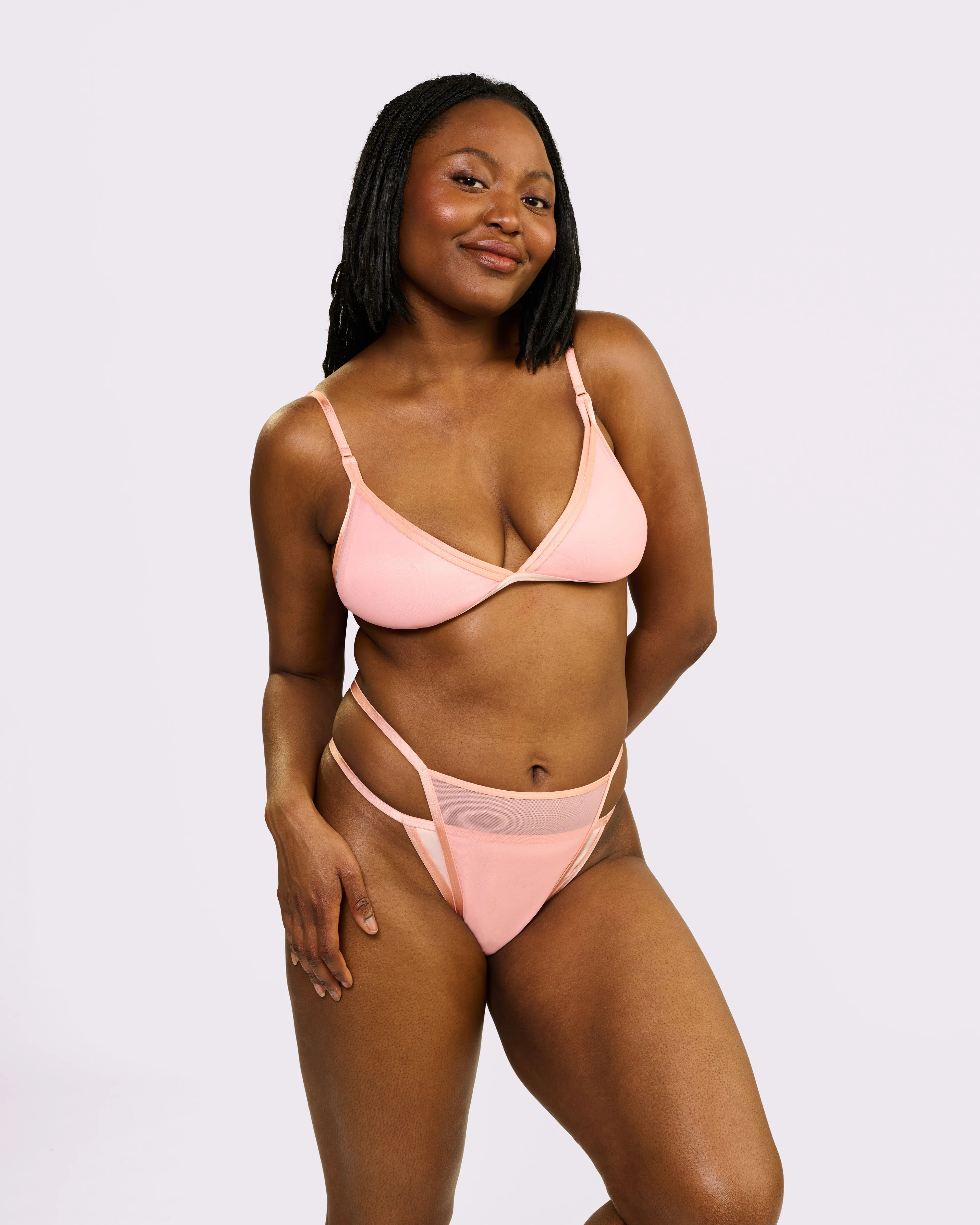 Super Strappy Bralette | Glow Satin | Archive (Pink Sands) sold by Parade product image thumbnail 2