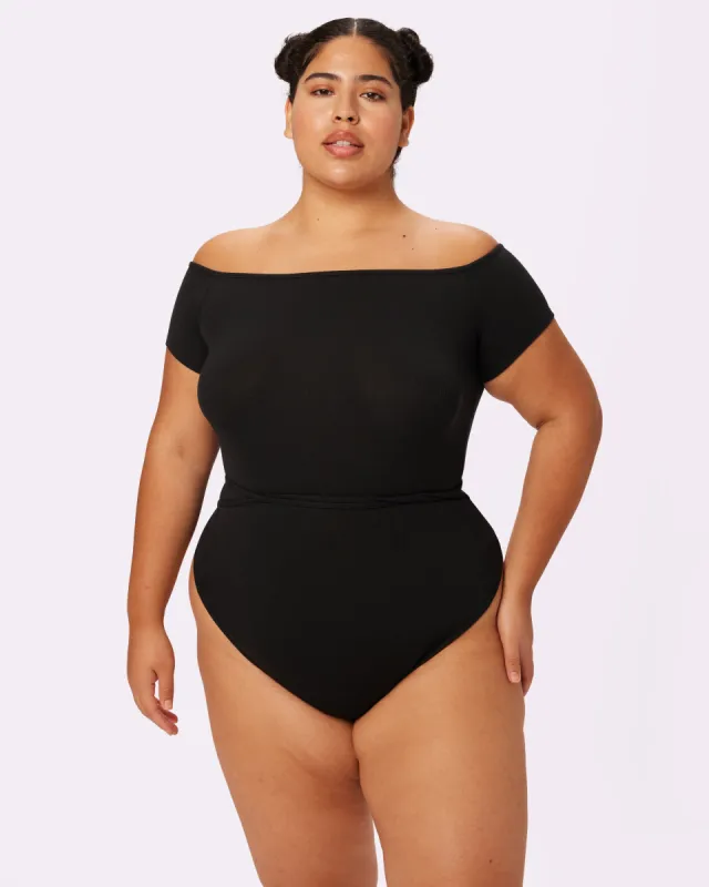 Comfort Rib Tie-Back Bodysuit | Lush Rib (Eightball) sold by Parade