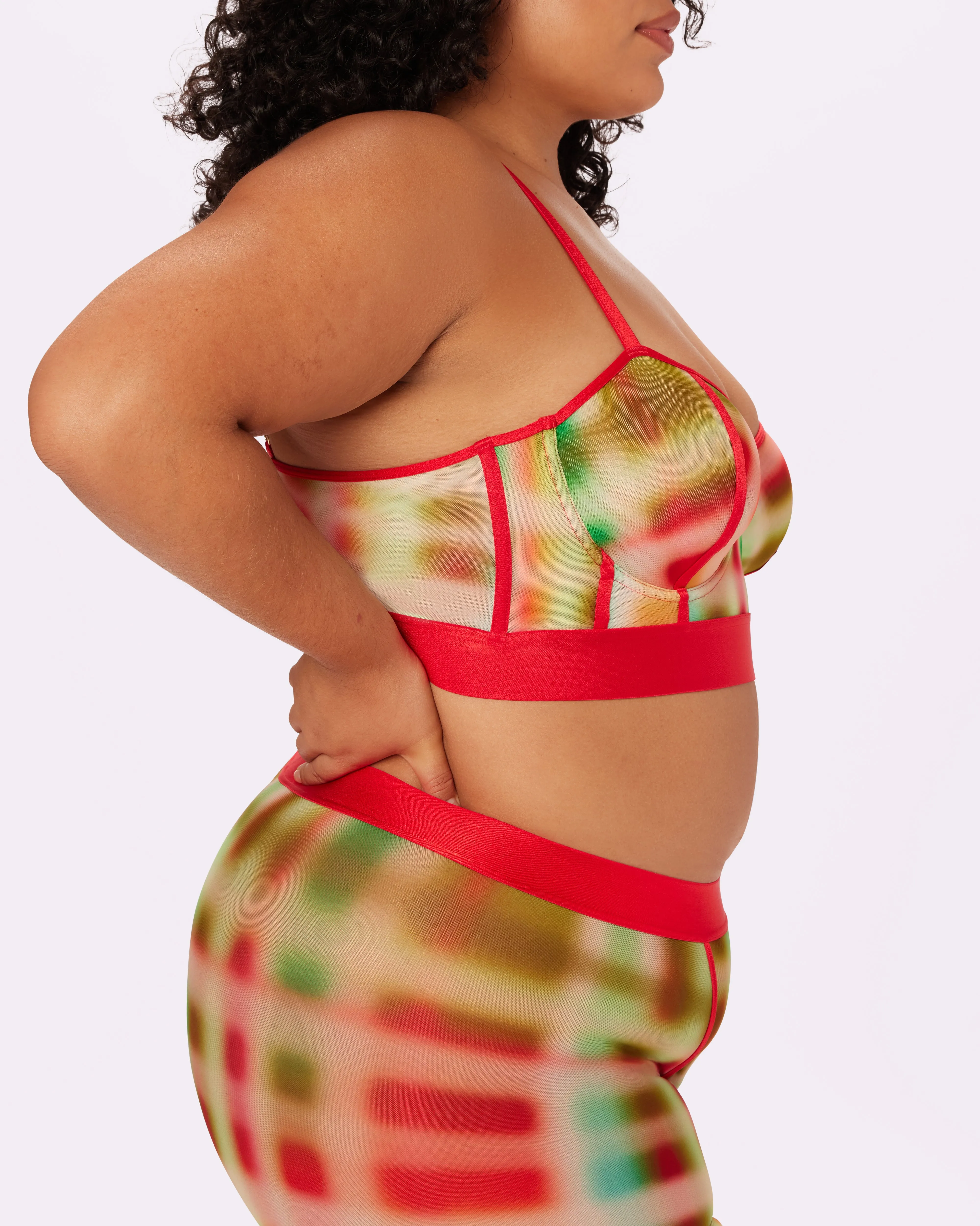 Sheer Comfort Boxer Brief | Silky Mesh (Tartan Haze) sold by Parade product image thumbnail 5