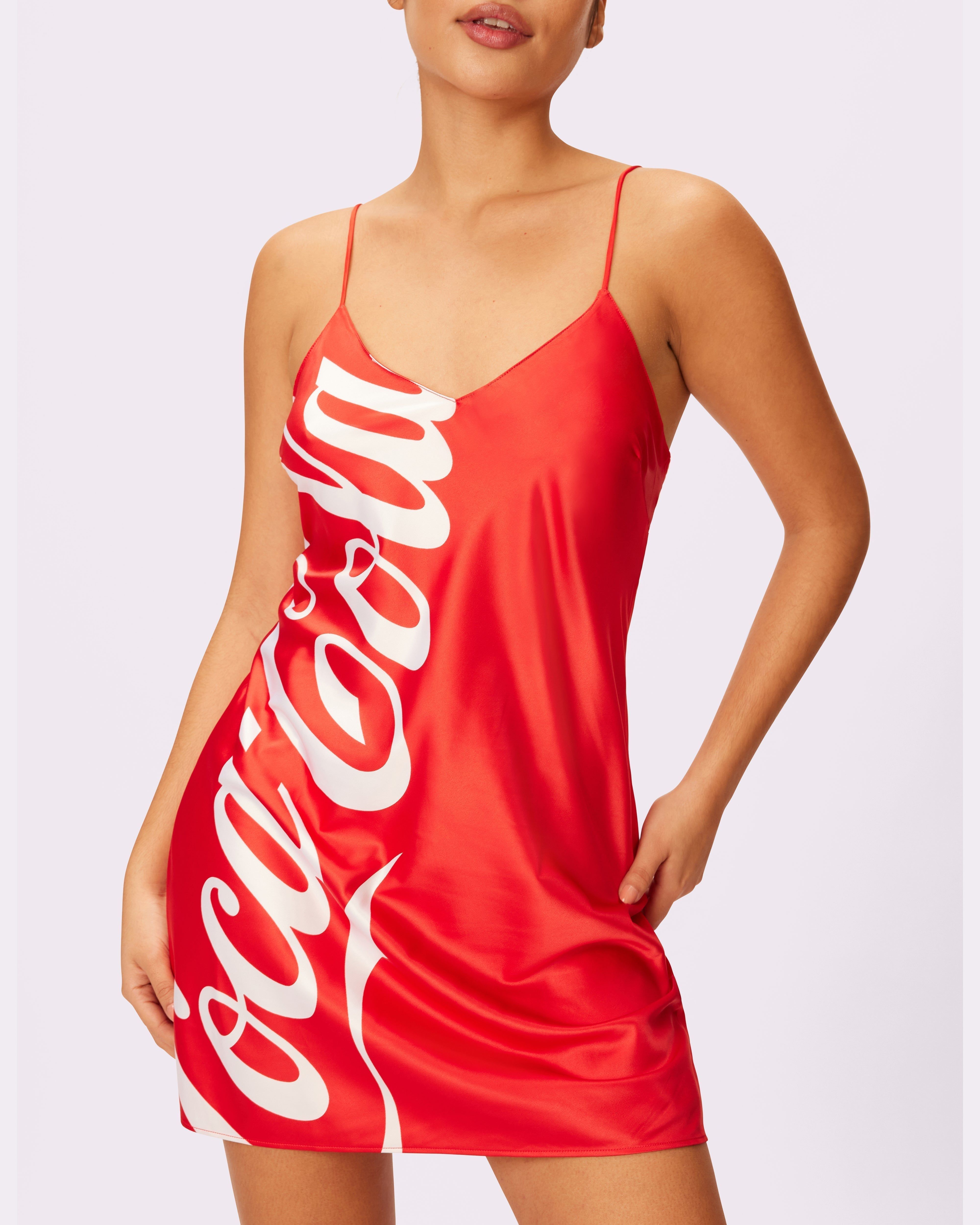 M Special Edition Coca-Cola Luxe Slip Dress | Luxe Satin | Archive (Coca-Cola) sold by Parade