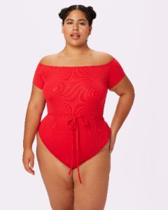 Comfort Rib Tie-Back Bodysuit | Lush Rib | Archive ( Balloon) sold by Parade
