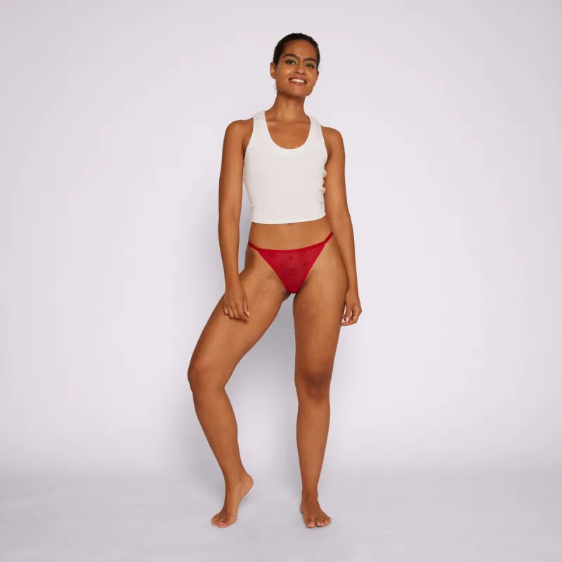 3XL G-String Thong | Silky Mesh | Archive (Red Velvet Stars) sold by Parade