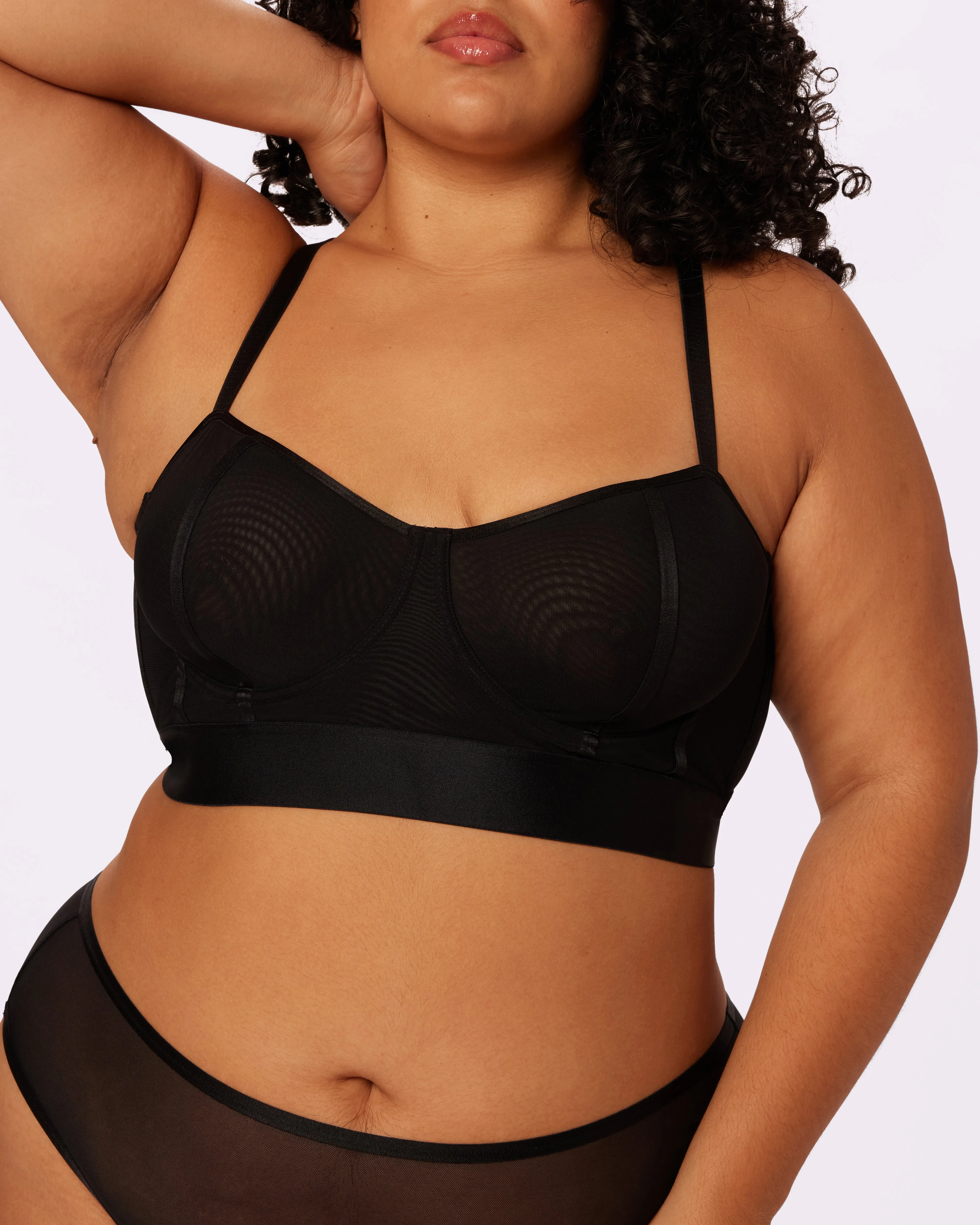 Sheer Sculpt Bustier | Silky Mesh | Archive (Eightball) sold by Parade