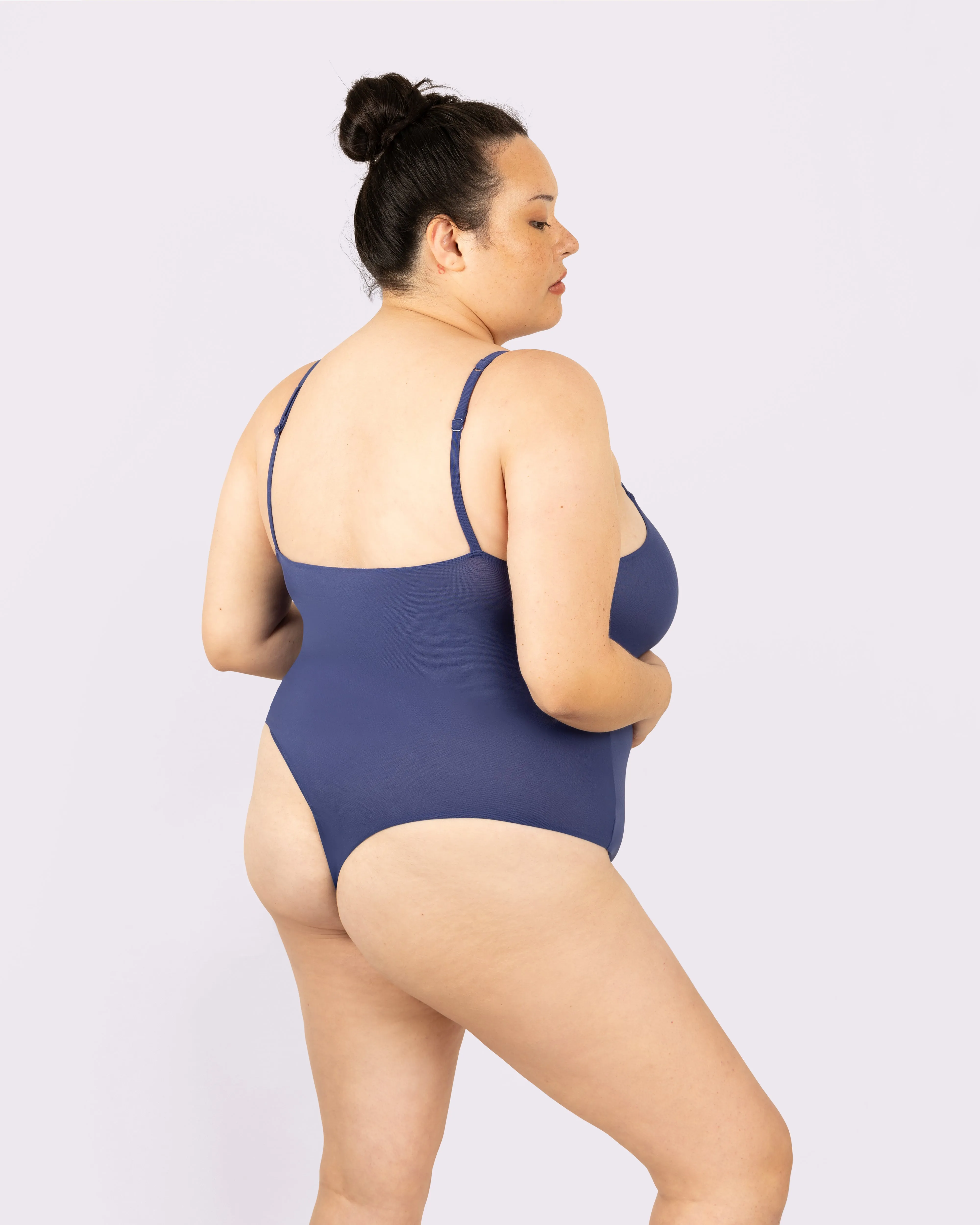 Silky Mesh Square Neck Bodysuit | Silky Mesh (Dolphin) sold by Parade product image thumbnail 5
