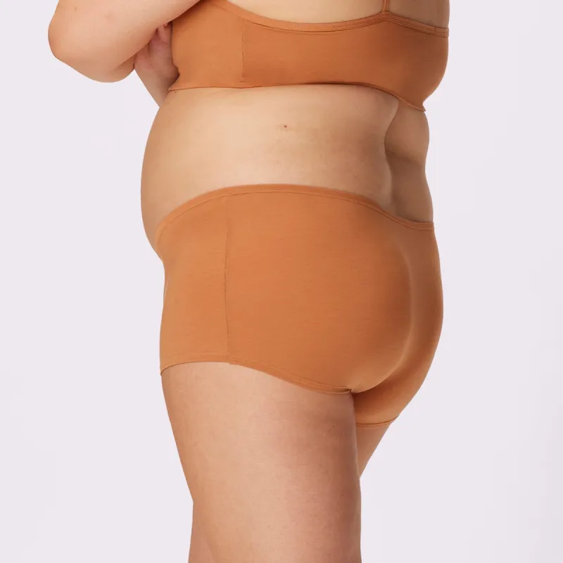 XS Vintage Fit Boyshort | New:Cotton (Toast) sold by Parade