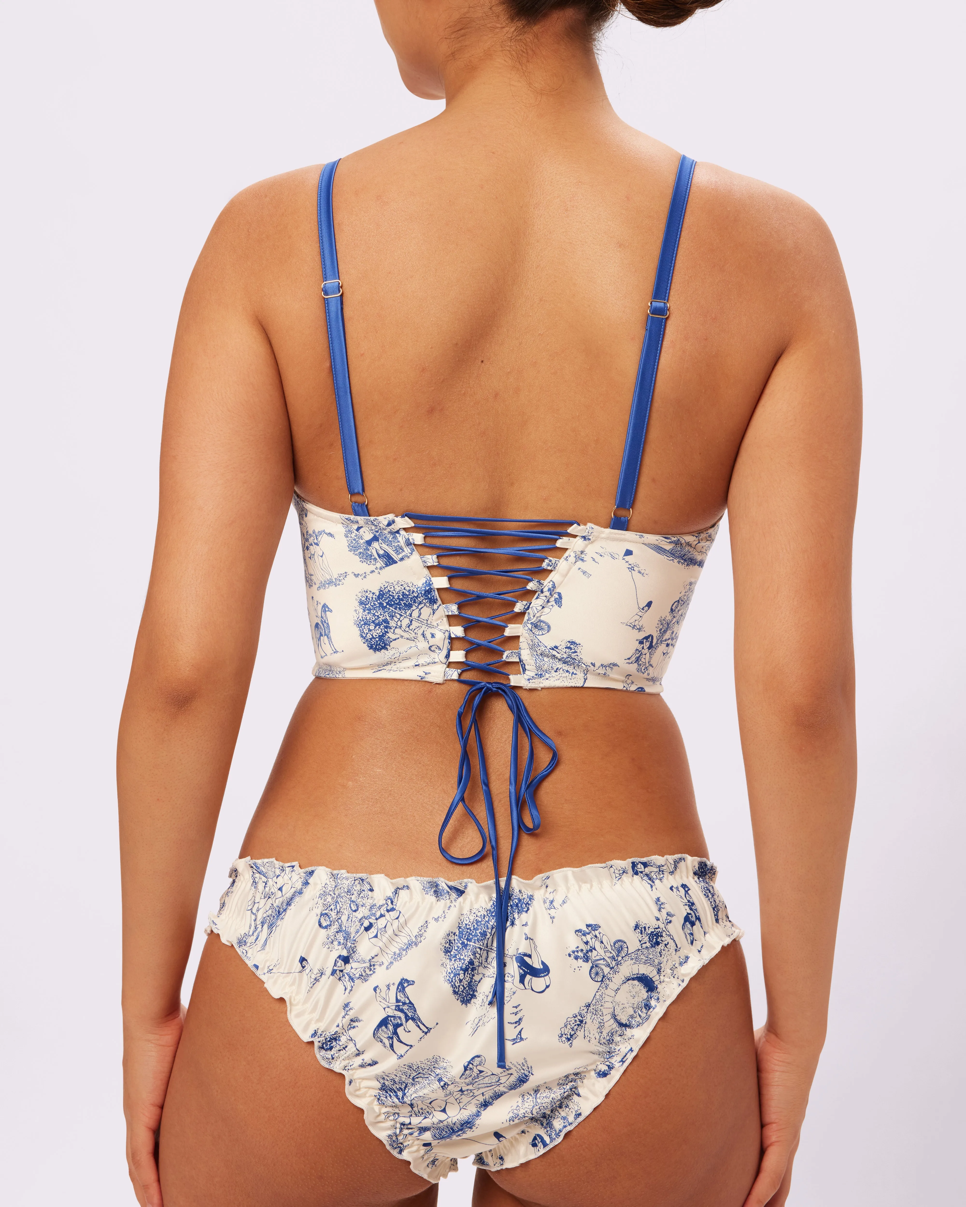 Afterglow Lace-up Corset | Glow Satin | Archive (Toile Cloud) sold by Parade product image thumbnail 3
