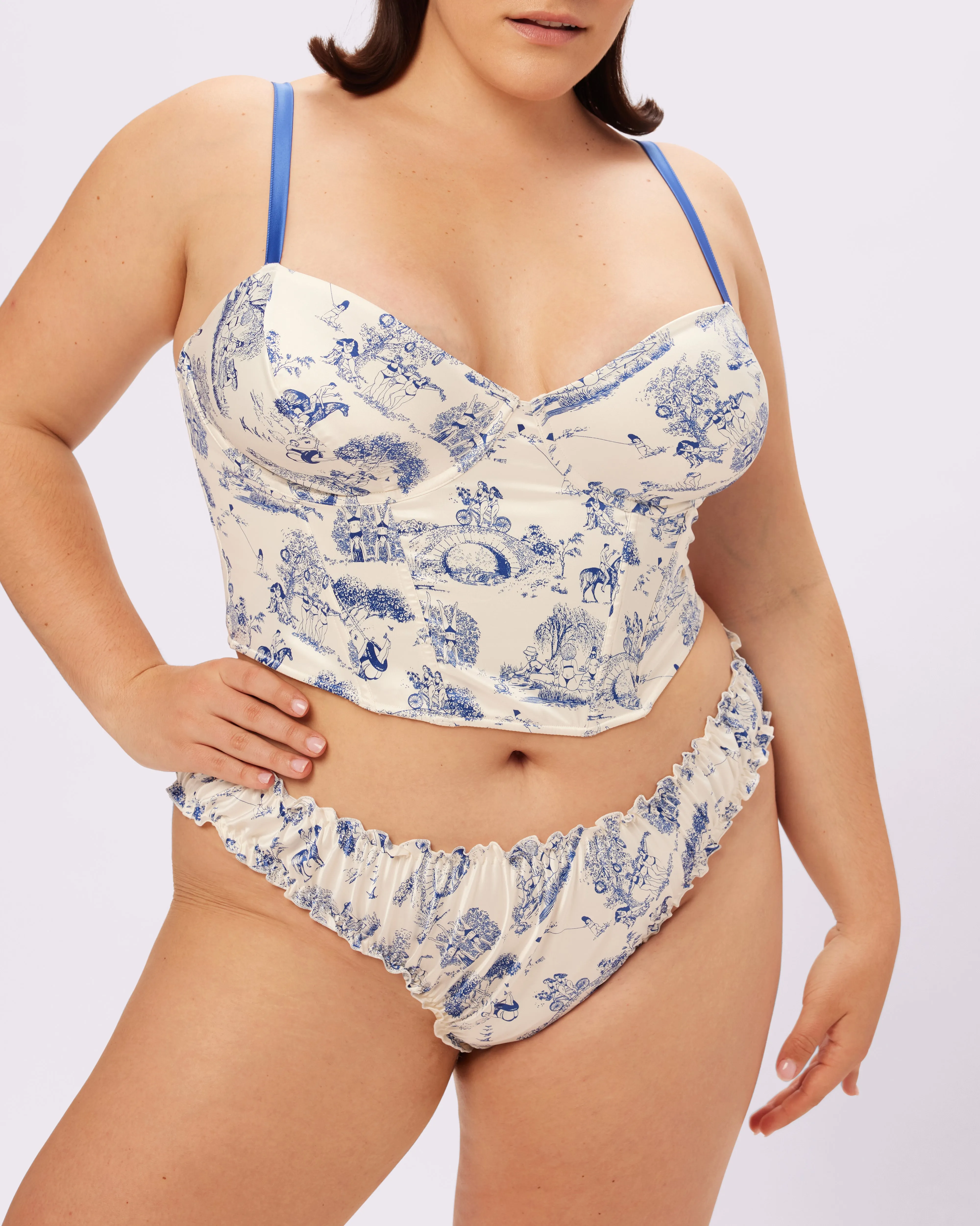 Afterglow Lace-up Corset | Glow Satin | Archive (Toile Cloud) sold by Parade product image thumbnail 5