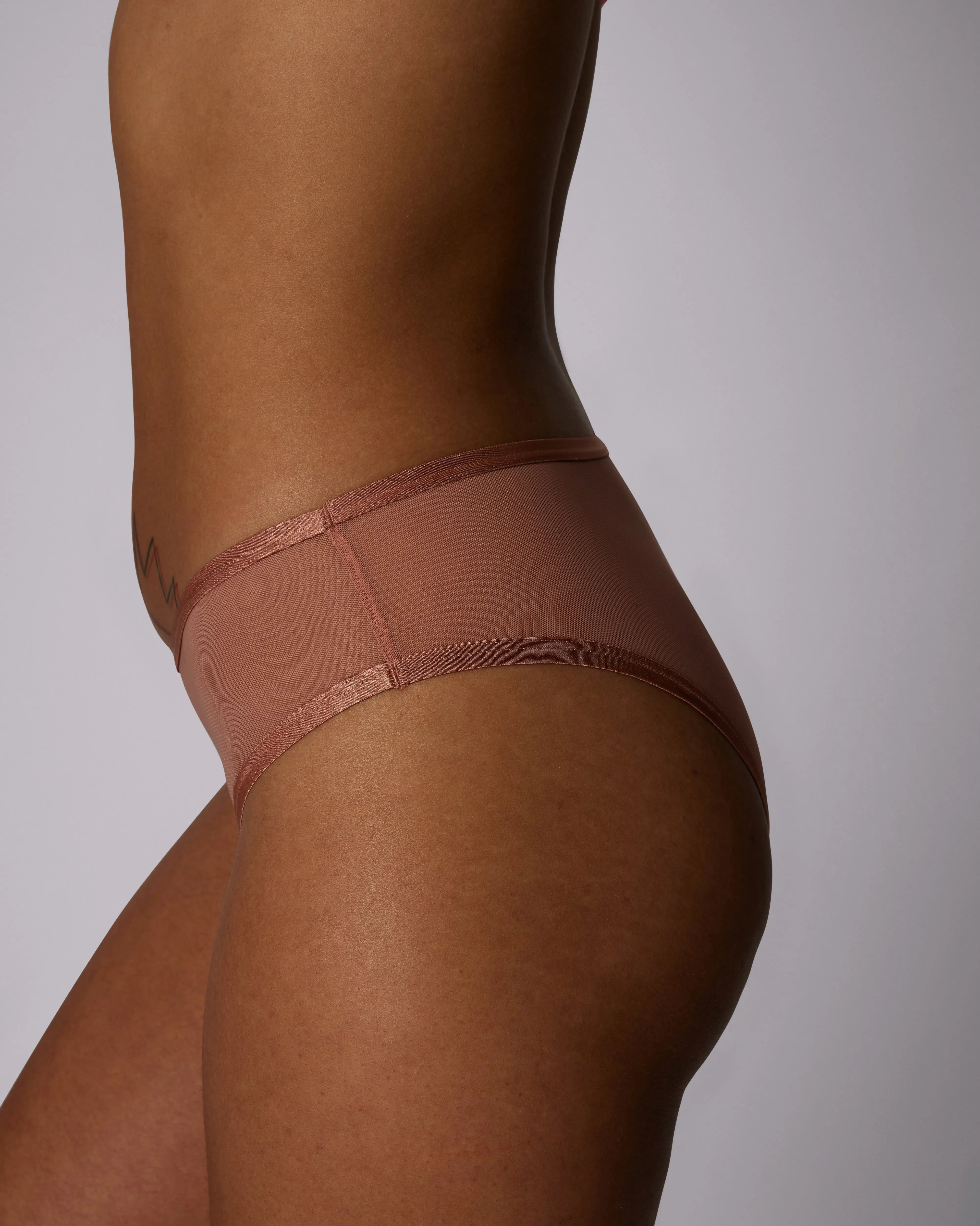 High Rise Cheeky | Silky Mesh (Peach Fuzz) sold by Parade product image thumbnail 3
