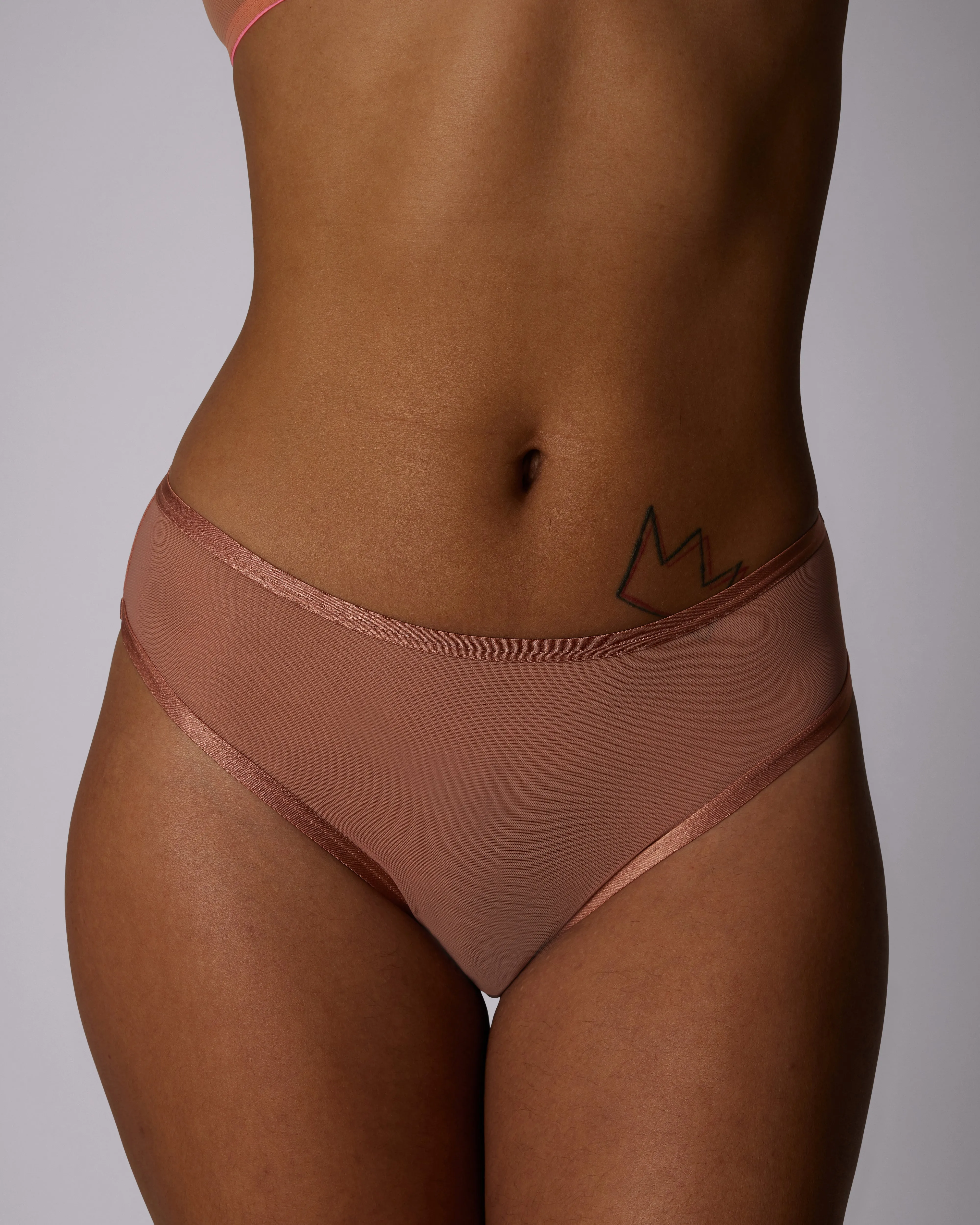 High Rise Cheeky | Silky Mesh (Peach Fuzz) sold by Parade product image thumbnail 2