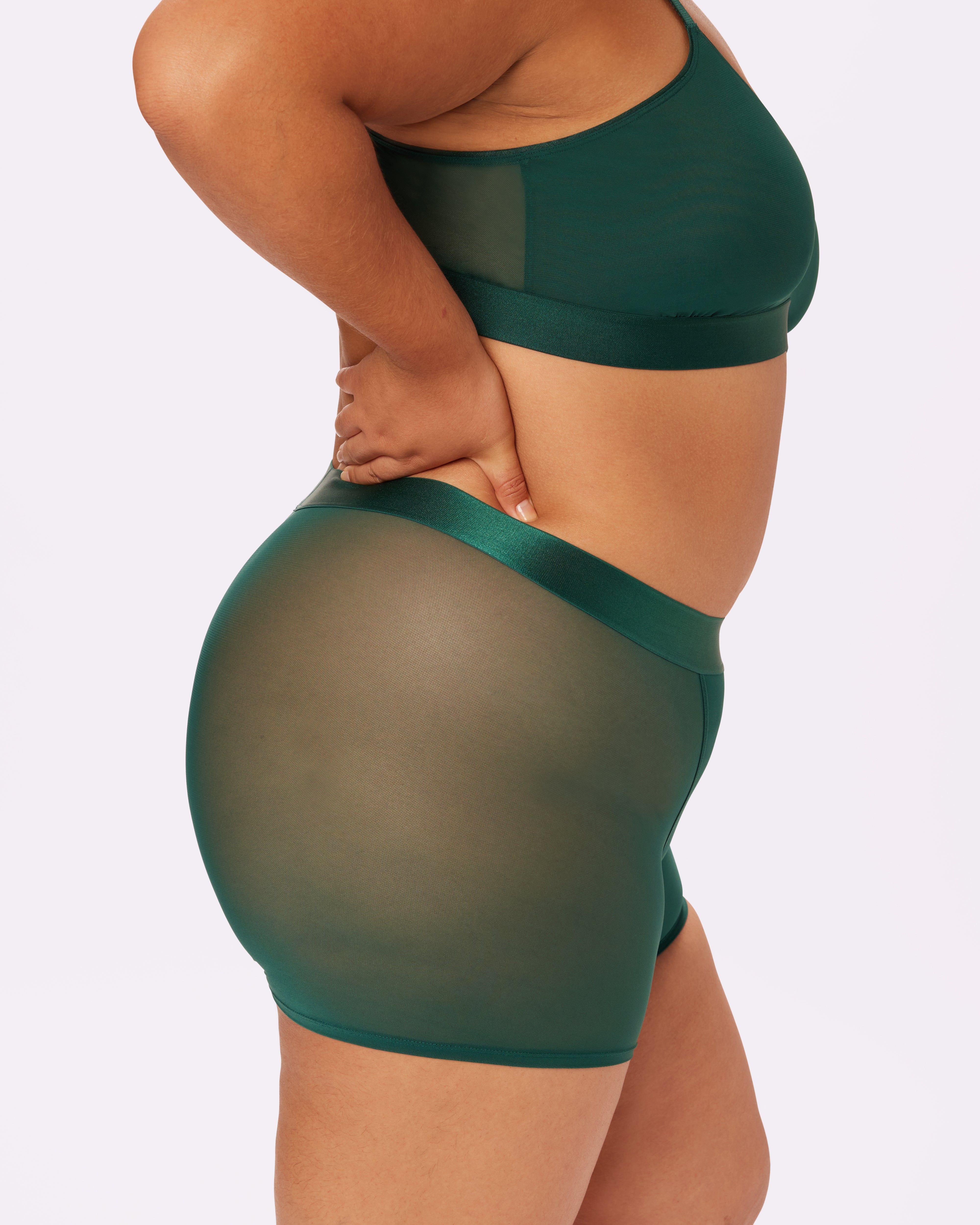 Sheer Comfort Boxer Brief | Silky Mesh (Jade) sold by Parade product image thumbnail 4