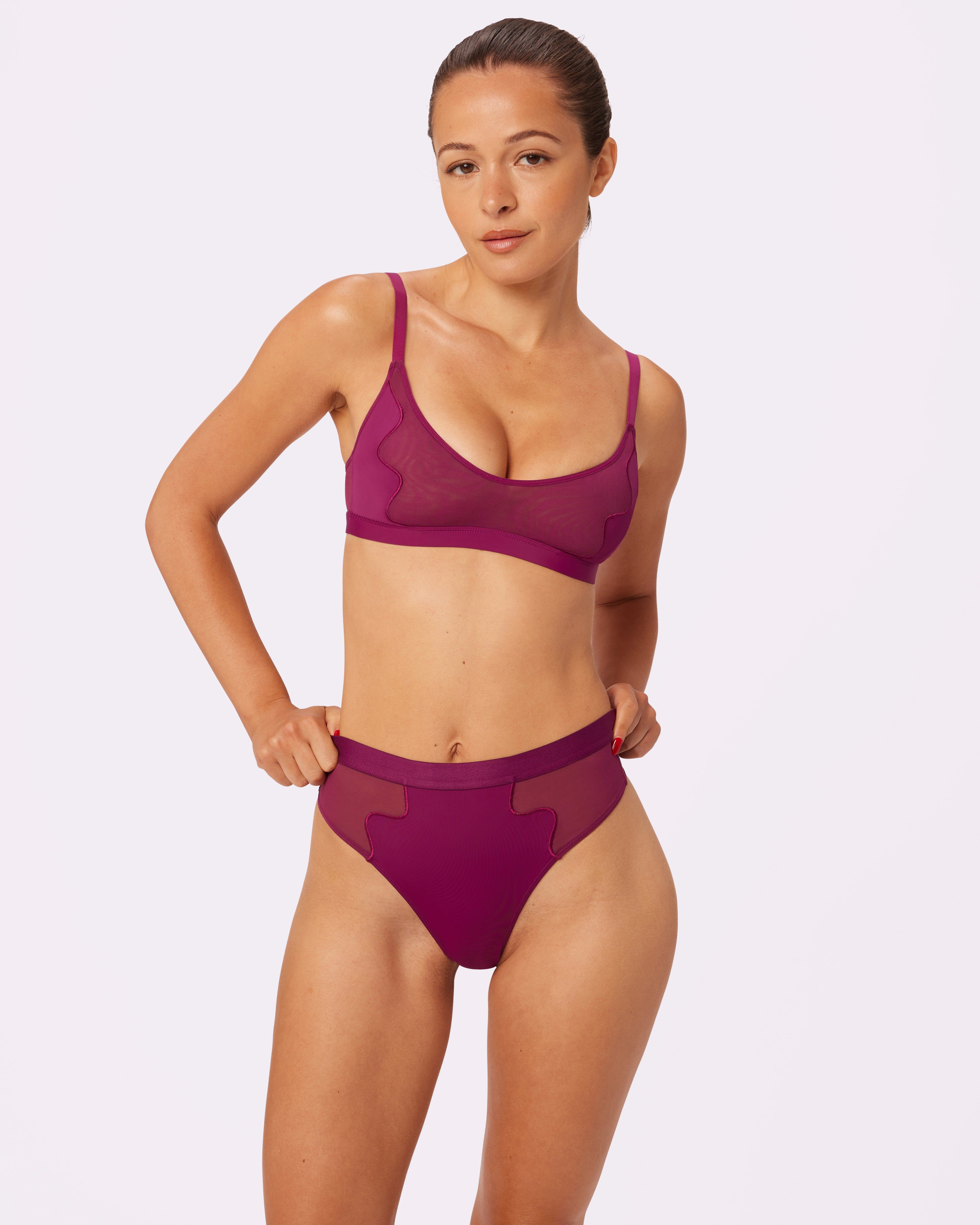 Limited Edition Swirl Plunge Bralette | Ultra-Soft Re:Play | Archive (Bite) sold by Parade