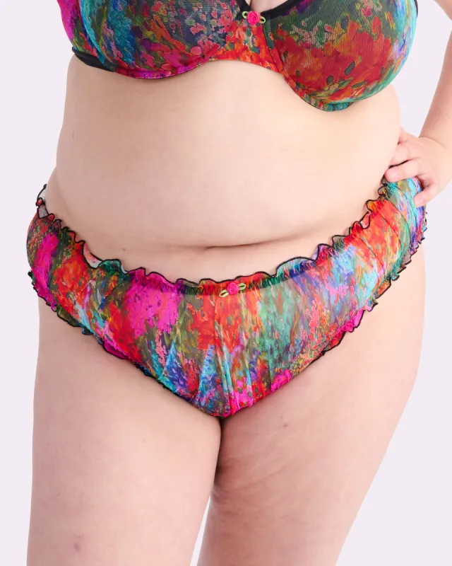 Silky Mesh Flutter Cheeky | Silky Mesh (Monet Floral) sold by Parade