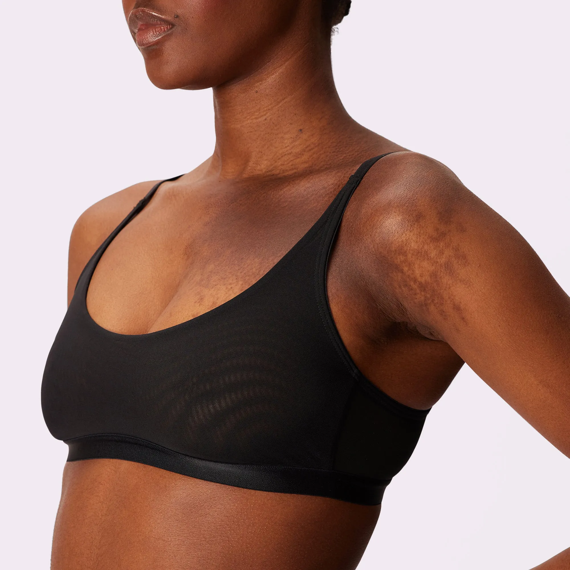 Luxe Mesh Scoop Bralette | Silky Mesh (Eightball) sold by Parade product image thumbnail 3