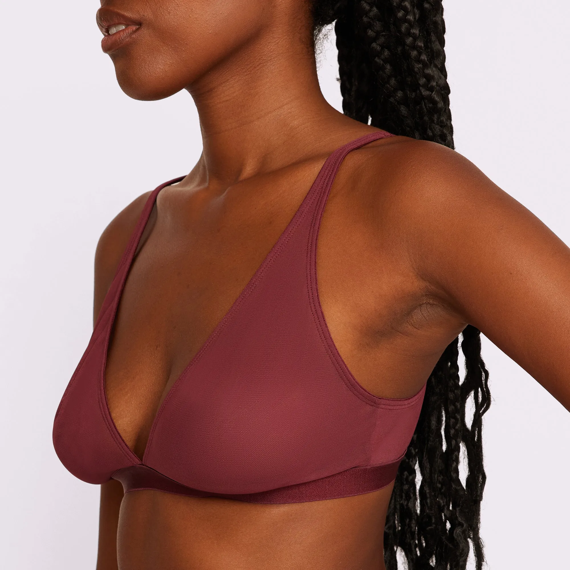Plunge Bralette | Silky Mesh | Archive (Blackberry) sold by Parade product image thumbnail 3