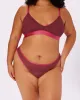 High Cut Thong | Silky Mesh (Blackberry Pop) sold by Parade
