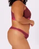 High Cut Thong | Silky Mesh (Blackberry Pop) sold by Parade