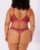 High Cut Thong | Silky Mesh (Blackberry Pop) sold by Parade