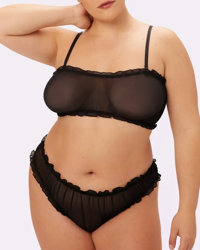 0+ Sheer Romance Flutter Bralette | Silky Mesh | Archive (Eightball) sold by Parade
