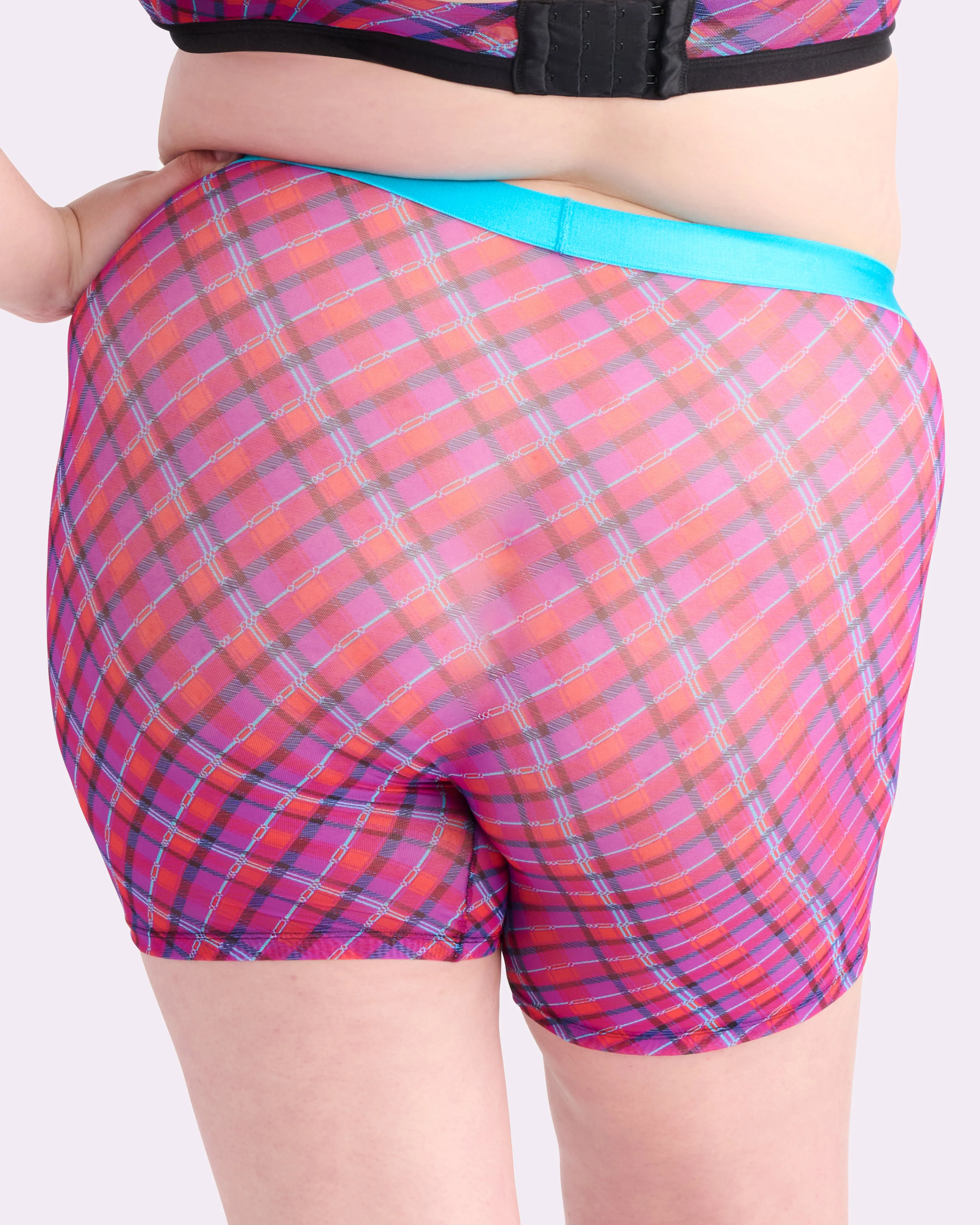 Silky Mesh Boxer Brief | Silky Mesh (Pop Plaid) sold by Parade product image thumbnail 5