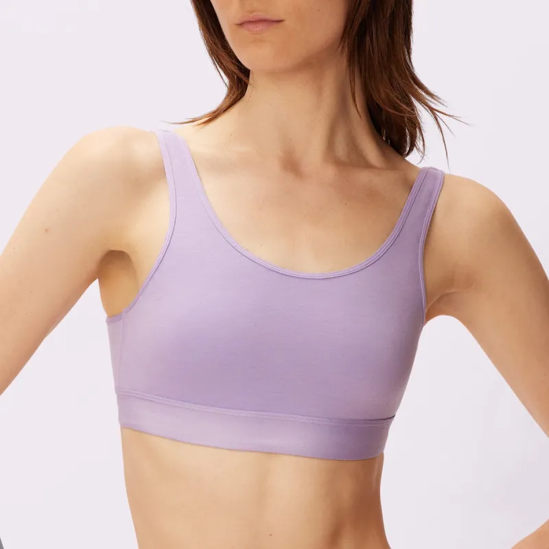 Plunge Back Scoop Bralette | New:Cotton  | Archive (Passion Fruit) sold by Parade