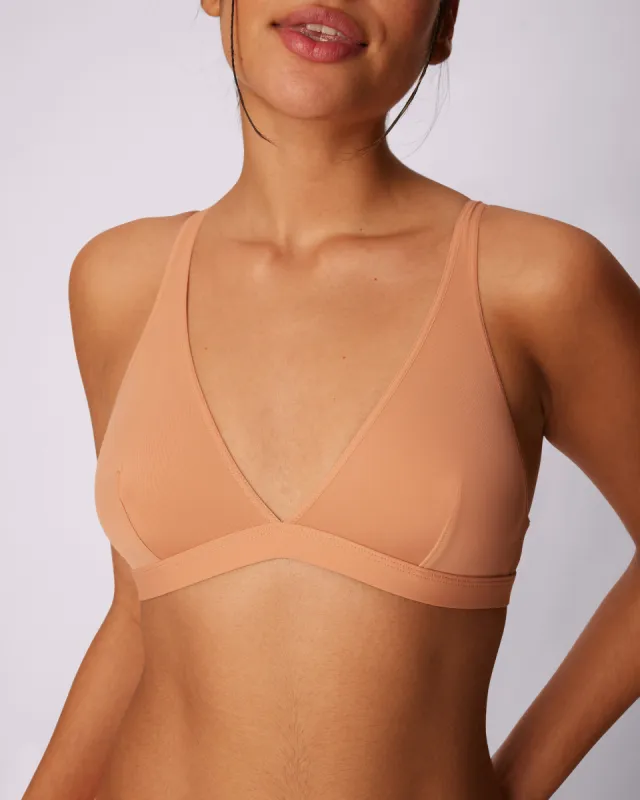 0+ Dream Fit Plunge Bralette | Ultra-Soft Re:Play | Archive (Peach Fuzz) sold by Parade