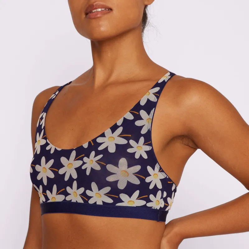 Racerback Scoop Bralette | Silky Mesh | Archive (Bloom) sold by Parade
