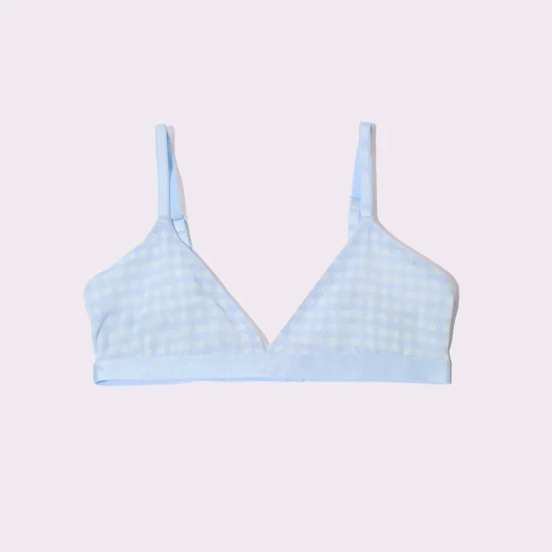 3+ Triangle Bralette | Silky Mesh | Archive (Tide Pool Gingham) sold by Parade