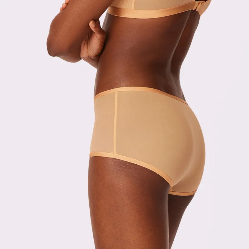 3XL High Rise Boyshort | Silky Mesh | Archive (Clay) sold by Parade