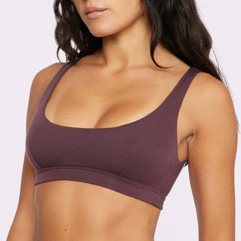 1+ Cloud Scoop Bralette | SuperSoft | Archive (Espresso) sold by Parade