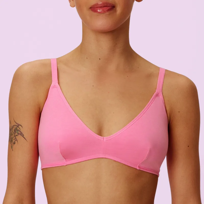 1+ Vintage Soft Triangle Bralette | New:Cotton | Archive (Bubble Gum) sold by Parade