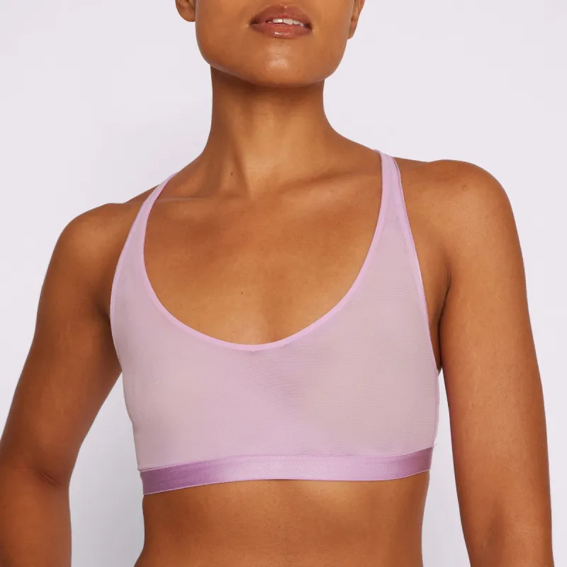 Racerback Scoop Bralette | Silky Mesh | Archive (Gumdrop) sold by Parade