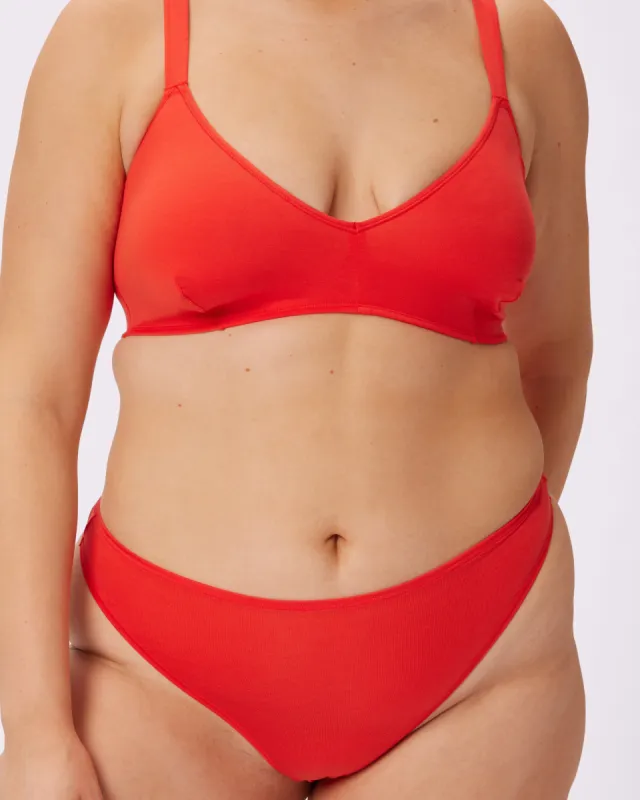 1.5+ Vintage Soft Triangle Bralette | New:Cotton | Archive (Strawberry) sold by Parade