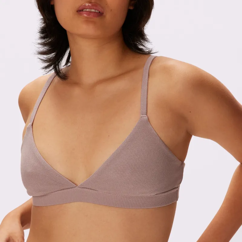 Lush Strappy Triangle Bralette | Lush Rib | Archive (Sandcastle) sold by Parade