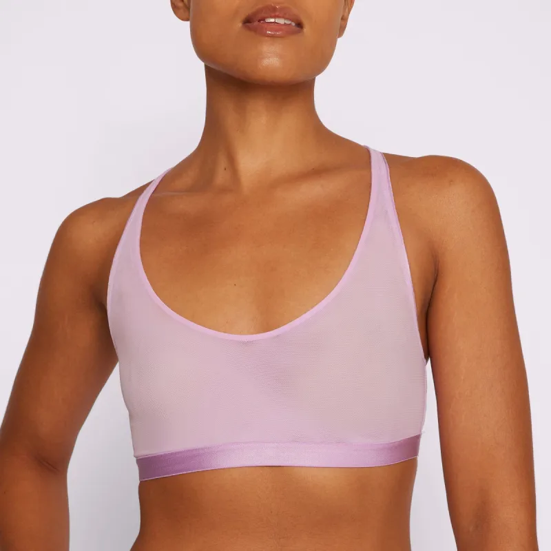 Racerback Scoop Bralette | Silky Mesh | Archive (Gumdrop) sold by Parade