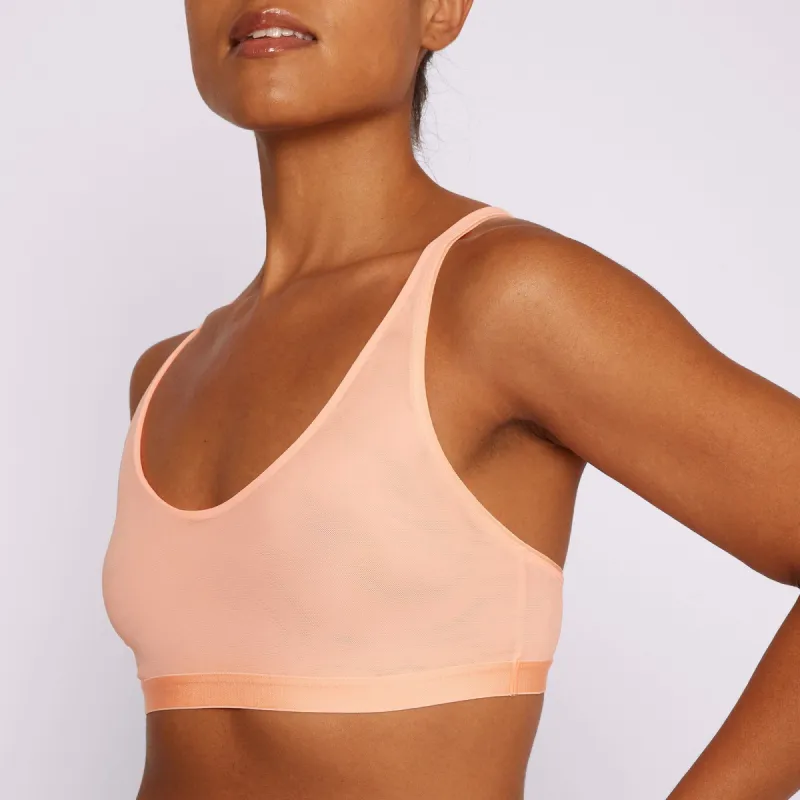Racerback Scoop Bralette | Silky Mesh | Archive (Dayglow) sold by Parade