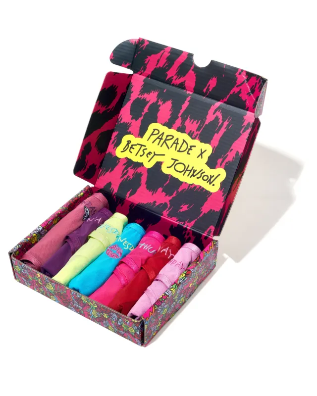 Betsey Johnson Days of the Week Underwear Pack | Silky Mesh (Multicolor) made by Parade