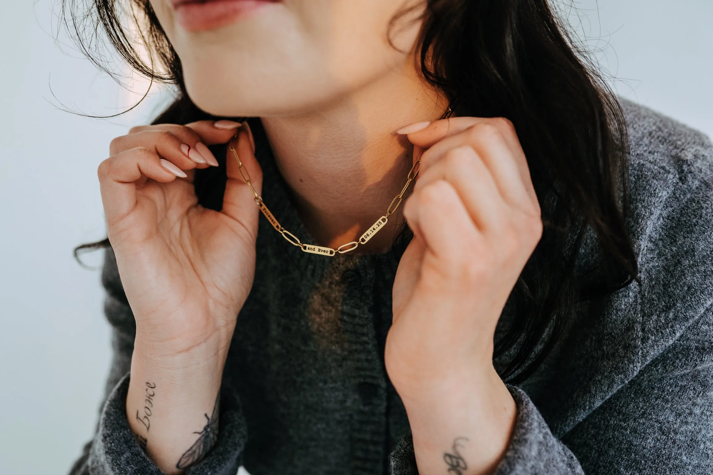 Engraved 3 Bar Necklace sold by Sydney Rose product image thumbnail 5