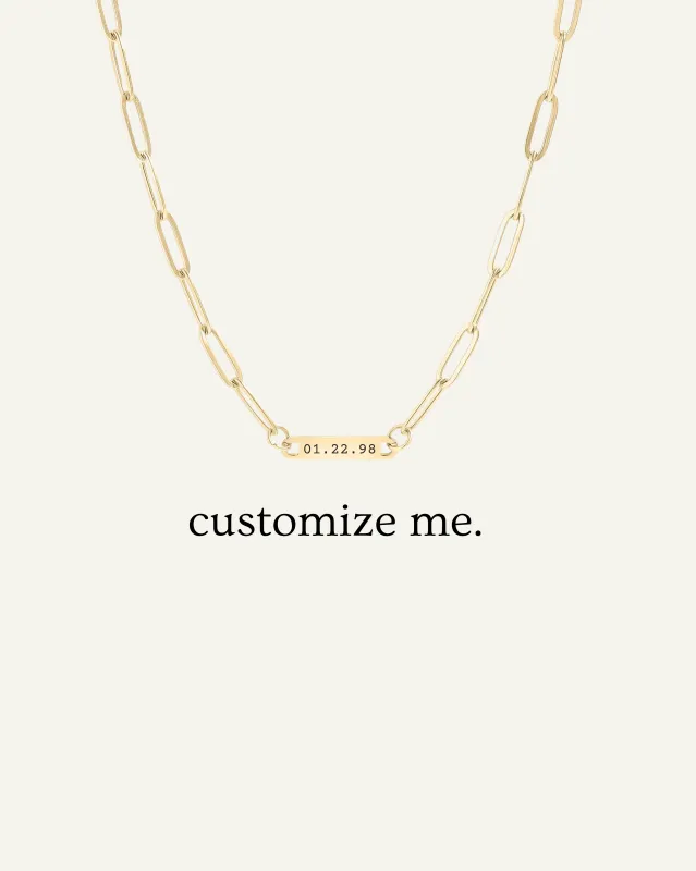 Engraved 1 Bar Necklace sold by Sydney Rose