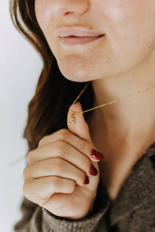 Sparkle Letter Pendant Necklace sold by Sydney Rose